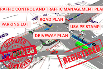 design traffic control plan, tmp, parking lot for your construction project