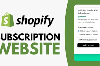 build shopify store subscription box website bold appstle membership website