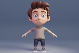 design 3d toy, cute character, 3d doll, cartoon, 3d figure, teddy bear, 3d print