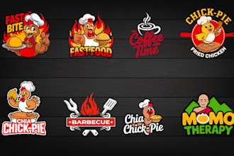 design food, bbq, cafe, coffee shop , restaurant logo and branding
