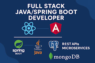 be your java, spring boot, react, angular full stack web developer