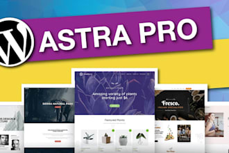 build rebuild wordpress premium website with astra theme and elementor pro divi