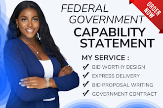 design government capability statement company profile business flyers in 6hours