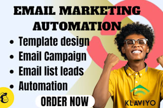 expert email marketing campaign klaviyo mailchimp convertkit copy design flow