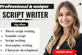 do scriptwriting, youtube scripwriting, movie script, video script, top 10 video