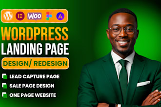 landing page design sale page one page website wordpress landing page