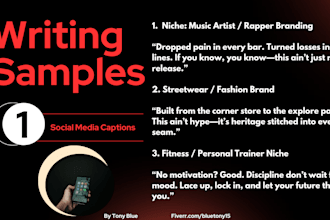 write engaging social media captions or video scripts fast