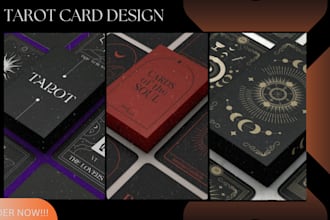 do tarot card design oracle card playing card game card tcg rule book box design
