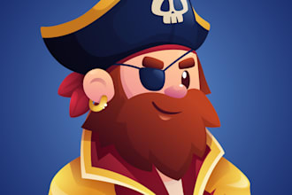 design custom vector characters and backgrounds
