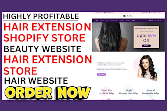 design hair extension shopify store hair extension beauty website hair website