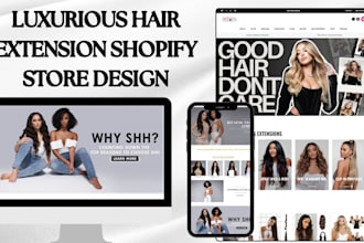 build hair extension website hair salon beauty shopify store beauty hair website