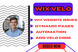 fix wix website issues add velo code automation, dynamic pages, cms, SEO, js