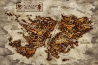 create a custom fantasy rpg map illustration city map dnd map book novel