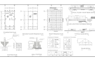 design timber, concrete steel structures foundations, construction, framing plan