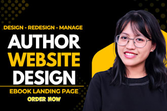 build author website, book author website, ebook landing page