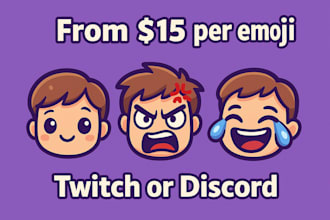 design custom twitch discord emojis in your brand style