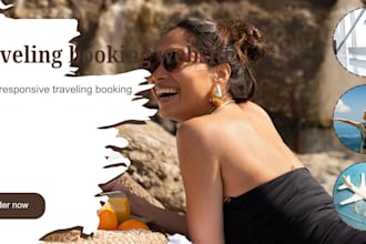 create a professional travel booking website hotels, flights and apartments