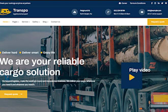 build logistics trucking cargo dispatch freight roofing transport website