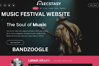 build squarespace bandzoogle music website festival website band website