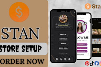 setup and design and upload digital products for your stan store