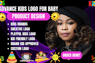 build creative baby kids logo design product packaging for baby care brands