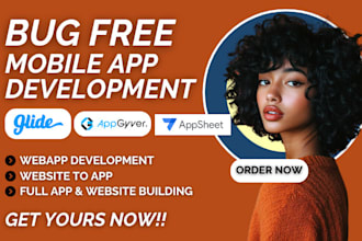 bubble io glide mobile app appsheet goodbarber thunkable appgyver app developer
