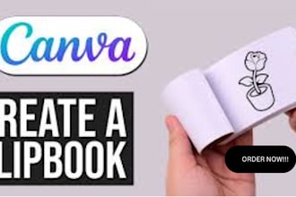 do your canva flipbook and presentation