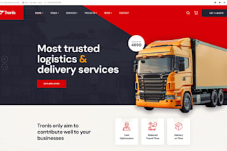 create logistics website, trucking, cargo, dispatch, freight wordpress website