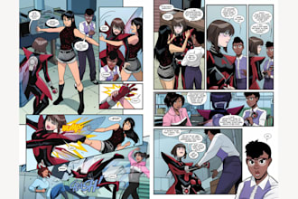 illustrate comic book graphic novel page comic strip storyboard artist