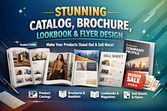 design product catalog, brochure, sellsheet, flyer, magazine layout