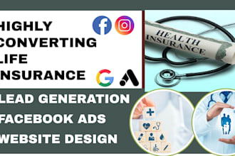 generate medicare insurance lead generation via facebook ads website design