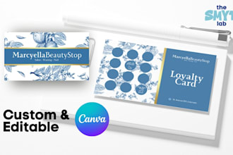 design simple loyalty card, voucher, gift card, etc on canva