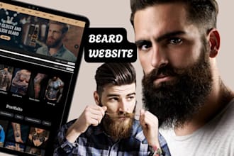 design beard website beard oil website beard care website hair barber website