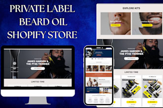 design private label beard website beard care shopify store beard oil store
