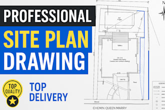 draw professional site, plot, survey, cad plans for city permit approval