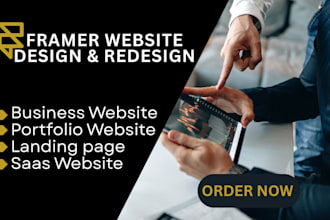 create a custom responsive framer website, landing page, redesign portfolio, seo