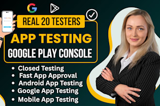 do closed testing for 20 testers, app testing, google play console and 12 tester