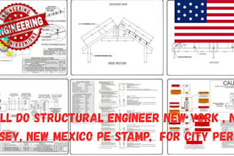 do structural engineer new york, new jersey, new mexico pe stamp for city permit