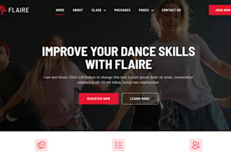 build squarespace dance studio website dance trainer website fitness gym website