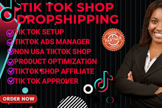 shopify social media marketing manager instagram tiktok shop dropshipping store