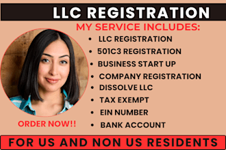 do non profit registration, llc registration dissolve USA llc in any state itin