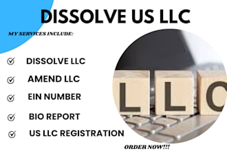 dissolve US llc, register wyoming llc, close ein, boi report itin ein, trademark