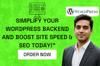 wordpress website easy to update by replacing complex builders fix backend issue