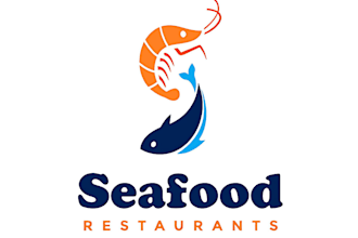 design restaurant,fast food,seafood and cafe logo