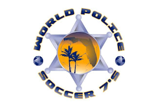design world police soccer tournament logo