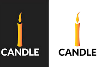 do minimal, luxury candle logo and label