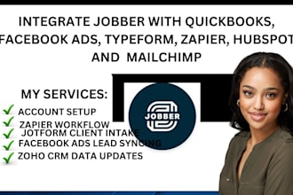 integrate jobber with quickbooks facebook ads typefom zapier hubspot mailchimp