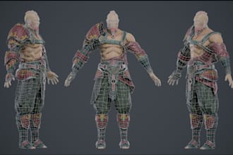 retopologize 3d model uv mapp and fix issues 3d mesh retexture ready for game