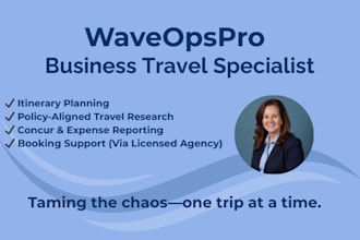 manage and plan business travel with precision and care