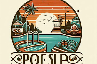 make high quality pool spa logo